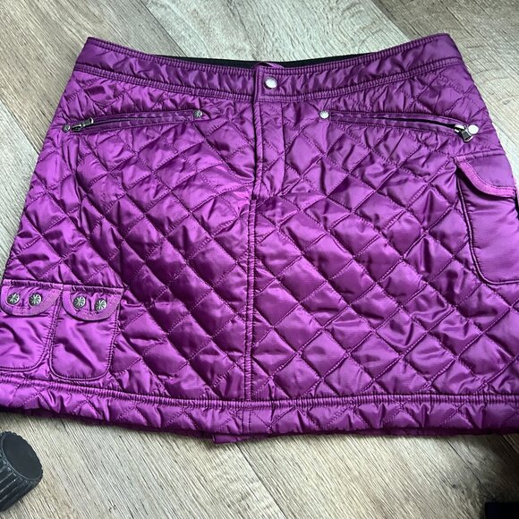 ATHLETA quilted mini skirt purple size 8 - Picture 1 of 8
